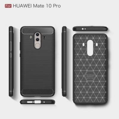 Huawei Mate 10 Pro „Mofi“ Carbon kieto silikono TPU juodas dėklas - nugarėlė | Priedai.lt
