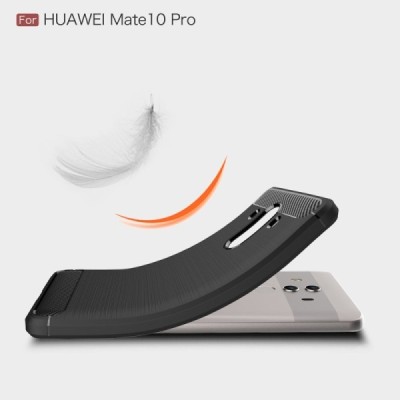 Huawei Mate 10 Pro „Mofi“ Carbon kieto silikono TPU juodas dėklas - nugarėlė | Priedai.lt