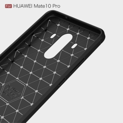 Huawei Mate 10 Pro „Mofi“ Carbon kieto silikono TPU juodas dėklas - nugarėlė | Priedai.lt