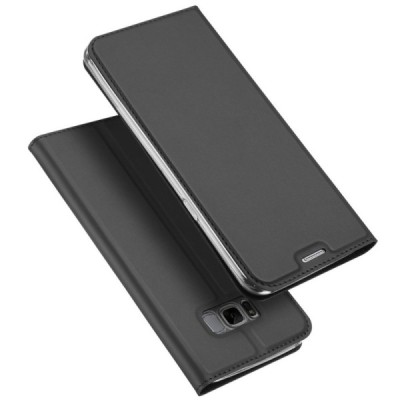 Samsung Galaxy S8 (G950) „Dux Ducis“ Skin sērijas melns ādas atvērams maciņš / Vacins.lv