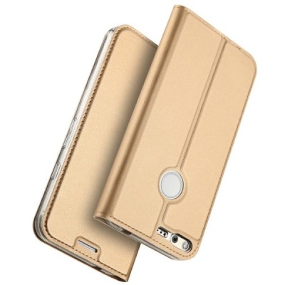 Google Pixel XL „Dux Ducis“ Skin sērijas zelta ādas atvērams maciņš / Vacins.lv