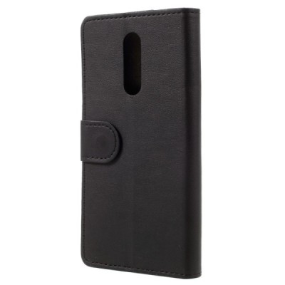 Xiaomi Redmi Note 4X atvēramais ādas melns maciņš, grāmata (maks) / Vacins.lv