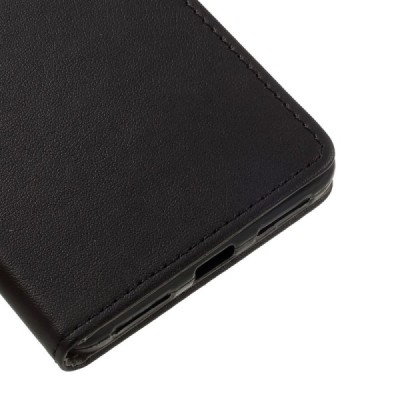 Xiaomi Redmi Note 4X atvēramais ādas melns maciņš, grāmata (maks) / Vacins.lv