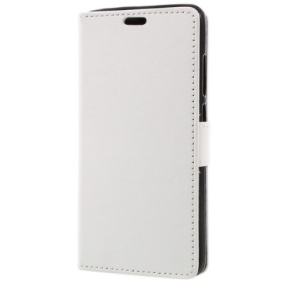 Xiaomi Redmi Note 4X atverčiamas baltas odinis dėklas, knygutė - piniginė / Priedai.lt