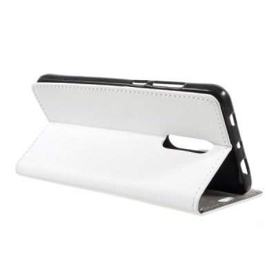 Xiaomi Redmi Note 4X atverčiamas baltas odinis dėklas, knygutė - piniginė / Priedai.lt