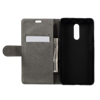 Xiaomi Redmi Note 4X atverčiamas baltas odinis dėklas, knygutė - piniginė / Priedai.lt