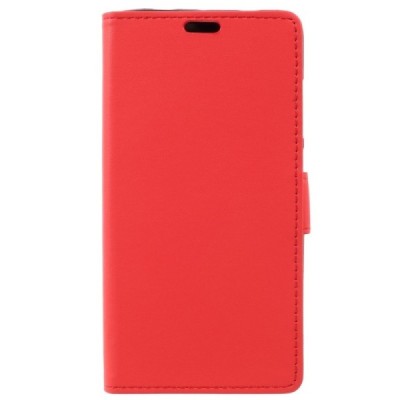 Xiaomi Redmi Note 4X atverčiamas raudonas odinis dėklas, knygutė - piniginė / Priedai.lt