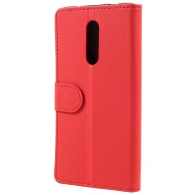 Xiaomi Redmi Note 4X atvēramais ādas sarkans maciņš, grāmata (maks) / Vacins.lv