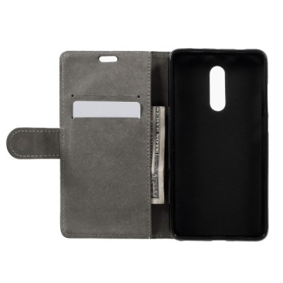 Xiaomi Redmi Note 4X atvēramais ādas sarkans maciņš, grāmata (maks) / Vacins.lv