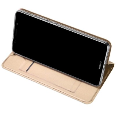 Huawei Mate 10 Pro „Dux Ducis“ Skin sērijas zelta ādas atvērams maciņš / Vacins.lv