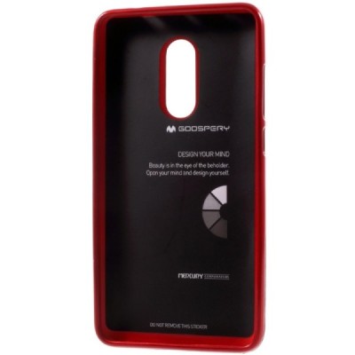 Xiaomi Redmi Note 4X raudonas Mercury kieto silikono (TPU) dėklas - nugarėlė / Priedai.lt