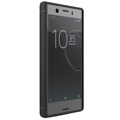 Sony Xperia XZ1 Compact „Carbon“ cieta silikona (TPU) melns apvalks / vacins.lv