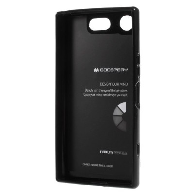 Sony Xperia XZ1 Compact Mercury melns cieta silikona (TPU) apvalks / vacins.lv