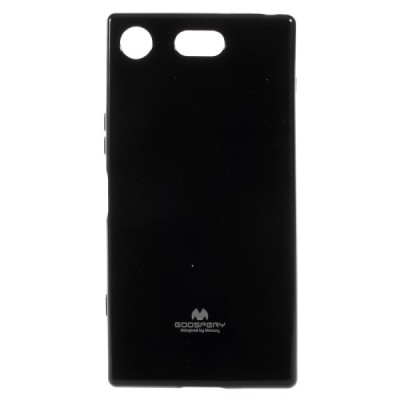 Sony Xperia XZ1 Compact Mercury melns cieta silikona (TPU) apvalks / vacins.lv