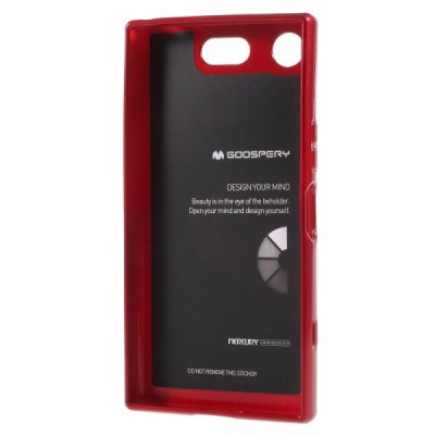 Sony Xperia XZ1 Compact Mercury sarkans cieta silikona (TPU) apvalks / vacins.lv