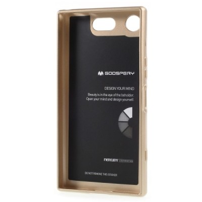 Sony Xperia XZ1 Compact Mercury zelta cieta silikona (TPU) apvalks / vacins.lv