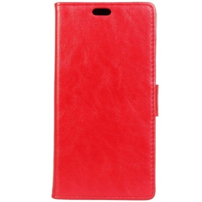 Sony Xperia XZ1 Compact atvēramais ādas sarkans maciņš, grāmata (maks) / Vacins.lv