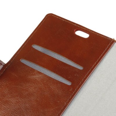 Sony Xperia XZ1 Compact atvēramais ādas brūns maciņš, grāmata (maks) / Vacins.lv