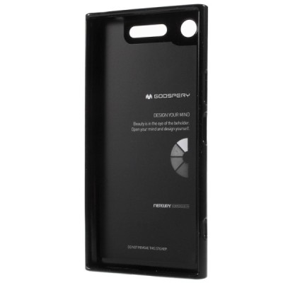 Sony Xperia XZ1 Mercury melns cieta silikona (TPU) apvalks / vacins.lv