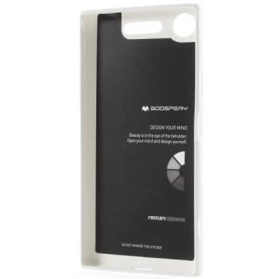 Sony Xperia XZ1 Mercury baltas kieto silikono TPU dėklas - nugarėlė / Priedai.lt