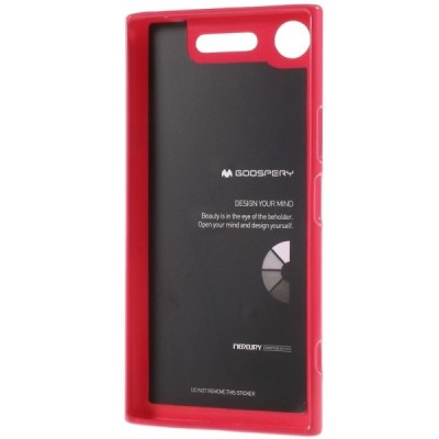 Sony Xperia XZ1 Mercury tamsiai rožinis kieto silikono TPU dėklas - nugarėlė / Priedai.lt