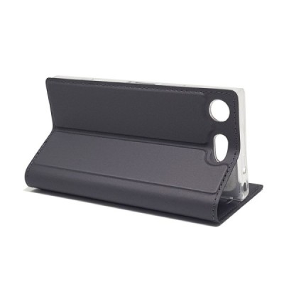 Sony Xperia XZ1 Compact „Dux Ducis“ Skin sērijas melns ādas atvērams maciņš / Vacins.lv