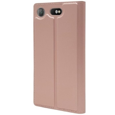 Sony Xperia XZ1 Compact „Dux Ducis“ Skin sērijas rozs ādas atvērams maciņš / Vacins.lv