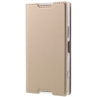 Sony Xperia XZ1 Compact „Dux Ducis“ Skin sērijas zelta ādas atvērams maciņš / Vacins.lv