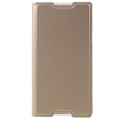 Sony Xperia XZ1 Compact „Dux Ducis“ Skin sērijas zelta ādas atvērams maciņš / Vacins.lv