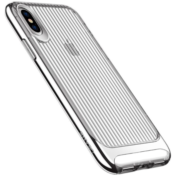 „Usams“ Senior skaidrus dėklas - sidabrinis (iPhone X / Xs)