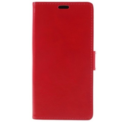 Sony Xperia XZ1 atverčiamas raudonas odinis dėklas, knygutė - piniginė / Priedai.lt