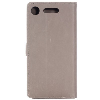 Sony Xperia XZ1 atvēramais ādas smilšains retro maciņš (maks) / Vacins.lv