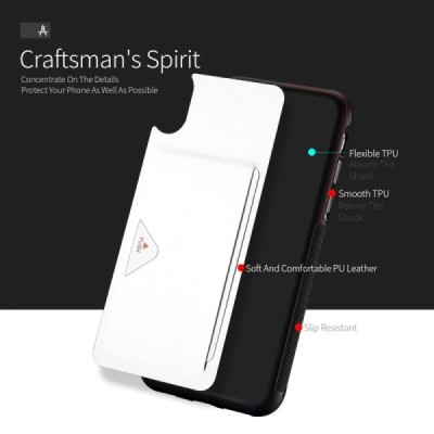 Apple iPhone X (iPhone Xs) „Dux Ducis“ Pocard melns silikons apvalks / vacins.lv