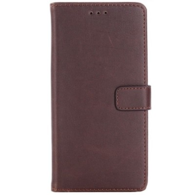 Sony Xperia XZ1 atvēramais ādas tumši brūns retro maciņš (maks) / Vacins.lv