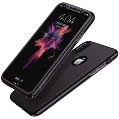 Melns „JOYROOM“ Beetles plastmāsas Apple iPhone X (iPhone Xs) apvalks / Vacins.lv