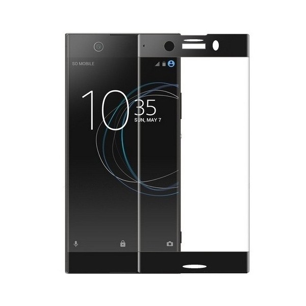„Calans“ Tempered Glass pilnīgi aizsedzams ekrāna aizsargstikls 0.2 mm - melns (Xperia XZ1 Compact)