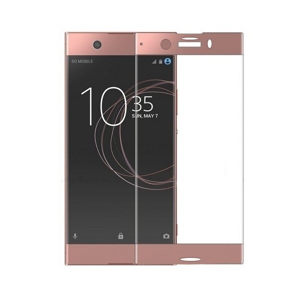 „Calans“ Tempered Glass pilnīgi aizsedzams ekrāna aizsargstikls 0.2 mm - rozs (Xperia XZ1 Compact)