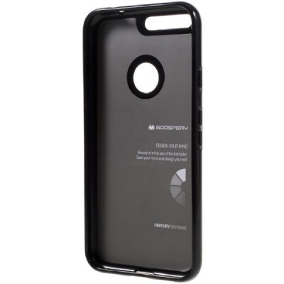 Google Pixel XL Mercury melns cieta silikona (TPU) apvalks / vacins.lv