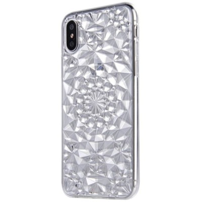 SULADA Diamond Apple iPhone X (iPhone Xs) skaidrus kieto silikono dėklas / Priedai.lt