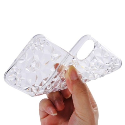 SULADA Diamond Apple iPhone X (iPhone Xs) skaidrus kieto silikono dėklas / Priedai.lt