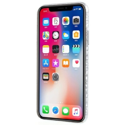 Apple iPhone X (iPhone Xs) Disco plastmasas sudrabs apvalks / vacins.lv