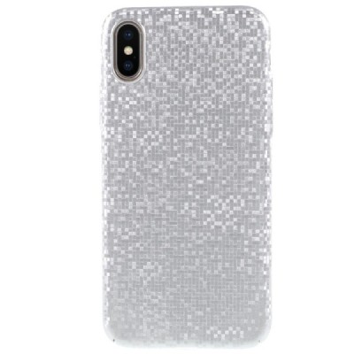 Apple iPhone X (iPhone Xs) Disco plastmasas sudrabs apvalks / vacins.lv