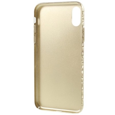 Apple iPhone X (iPhone Xs) Disco plastikinis auksinis dėklas - nugarėlė / Priedai.lt