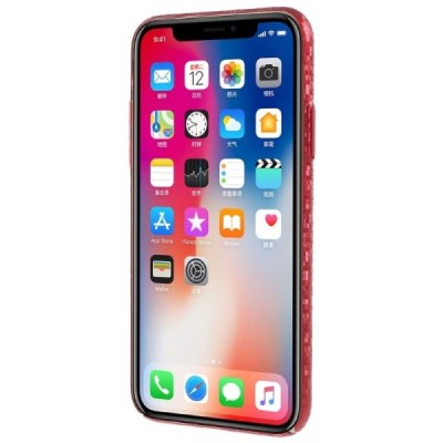 Apple iPhone X (iPhone Xs) Disco plastmasas sarkans apvalks / vacins.lv