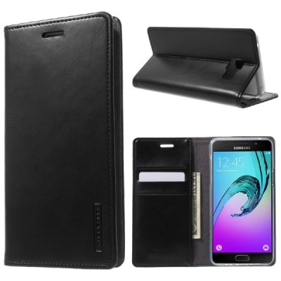 Mercury Blue Moon Samsung Galaxy A5 (2016) A510 atvērams melns ādas maciņš / Vacins.lv