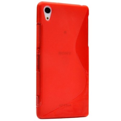 Sony Xperia Z1 (Honami, C6903, C6902) „S-Line“ kieto silikono TPU raudonas dėklas - nugarėlė / Priedai.lt