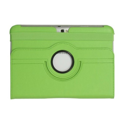 Atverčiamas žalias odinis Samsung Galaxy Note 10.1 N8000 (N8010) dėklas (dėkliukas), sukiojamas 360° / Priedai.lt