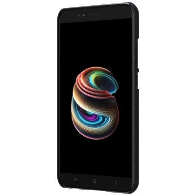 Xiaomi Mi A1 un Mi 5X Nillkin Frosted Shield melns plastmasas apvalks / vacins.lv