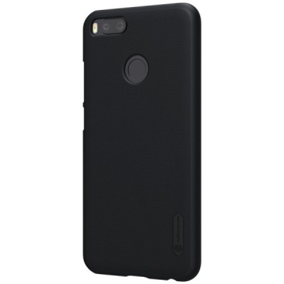 Xiaomi Mi A1 un Mi 5X Nillkin Frosted Shield melns plastmasas apvalks / vacins.lv