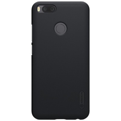 Xiaomi Mi A1 un Mi 5X Nillkin Frosted Shield melns plastmasas apvalks / vacins.lv